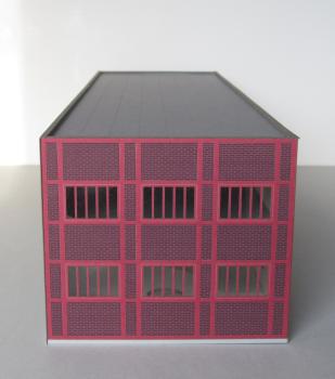 Laffont H901 - Spur HO Kohlenzechen-Gebäude Zeche Zollverein, Stahlfachwerk rot