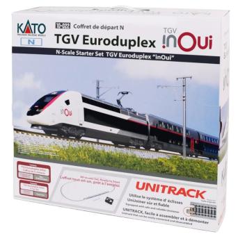 Kato/Lemke K10-022 - Spur N Startset TGV, 5-tlg. inOui mit Oval+Trafo