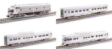 Kato/Lemke K106-058 Spur N 4-tlg. Personenzug mit E8A + Personenwagen der CB&Q, Ep.III