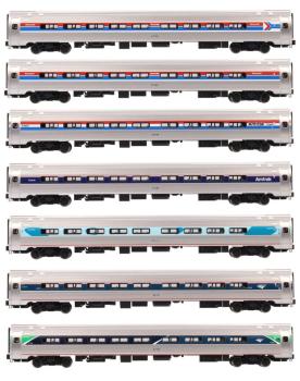 Kato/Lemke K106-105 - Spur N 7er Set Personenwagen, Amfleet Amtrak, Ep.VI, Historic