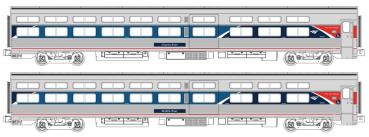 Kato/Lemke K106-6296 - Spur N 2er Set Schlafwagen Viewliner Amtrak, Ep.VI, Ph.VII