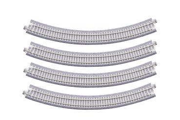 Kato/Lemke K20-114  - Spur N Gebogenes Gleis R282 mm (45°), Betonschwellen (4 Stück)