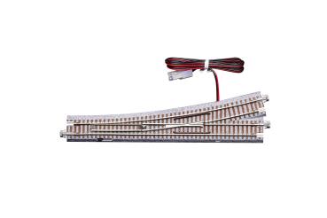 Kato/Lemke K20-215 - Spur N Elektrische Rechtsweiche R718 mm (15°), Kunststoffschwelle