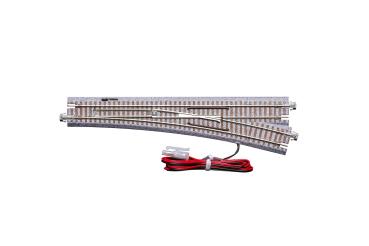 Kato/Lemke K20-214 - Spur N Elektrische Rechtsweiche R718 mm (15°), Kunststoffschwelle