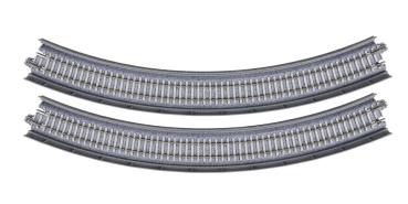 Kato/Lemke K20-532 Spur N Viaduktgleis, R348mm 45°, gebogen, 2 Stk.