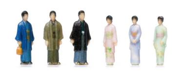 Kato/Lemke K24-249N - Spur N 6er Set Figuren in traditioneller jap. Kleidung