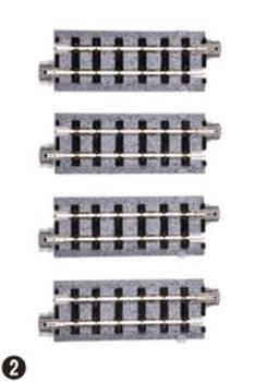 Kato/Lemke K52-140 - Spur HOe Schmalspurgleis gerade 62mm (4 Stk.)
