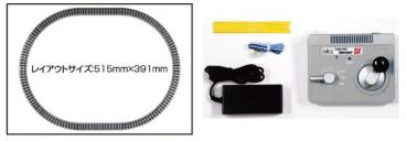 Kato/Lemke K52-850 - Spur HOe Schienen-Oval 515 x 391 mm mit Fahrregler