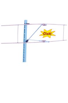 Sommerdeldt 1850 - Spur HO Gitter-Streckenmast mit Ausleger Click (5 Stück)