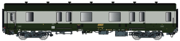 LS Models 31230 - Spur HO Packwagen MC76 Dd2 SNCF, Ep.IV, grün/grau