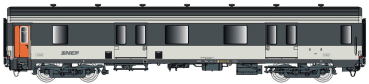 LS Models 31236 - Spur HO Packwagen MC76 Dd2s SNCF, Ep.IV-V, Corail