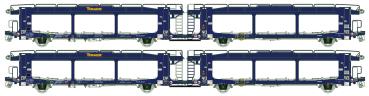 LS-Models 32155 - Spur H0 2.tlg. Set Doppel-Autotransportwagen Laaers der Touax, Ep.VI, DC
