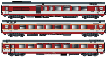 LS Models 40803AC - Spur HO 3er Set GC Personenwagen SNCF, Ep.IV, Etendard, A, AC