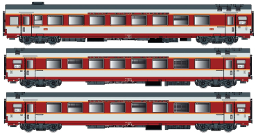 LS Models 40804DC - Spur HO 3er Set GC Personenwagen SNCF, Ep.IV, Etendard, B