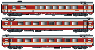 LS Models 40805AC - Spur HO 3er Set GC Personenwagen SNCF, Ep.IV, Etendard, C, AC