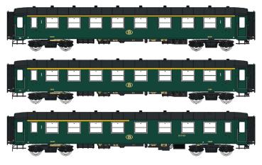 LS Models 42101 - Spur HO Spur H0 3-tlg. Set Personenwagen I2 der SNCB, Epoche IIIC