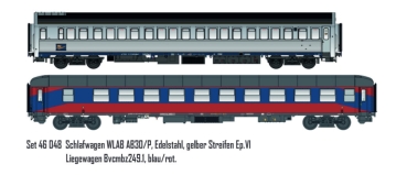 LS Models 46048 - 2TLG. SET WLAB AB30/P INOX -GE. STREIFEN TRI/BVCMBZ BLAU/ROT