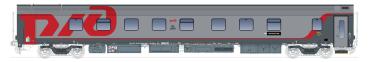 LS Models 48116 - Spur HO Schlafwagen WLABmz, CH-FPC, RZD, Ep.VI, 2. BN, DC