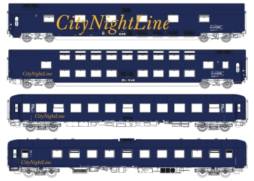 LS Models LS99040AC  - 4er Set Nachtzugwagen CNL, Ep.V, CNL 212/213, Set I, AC