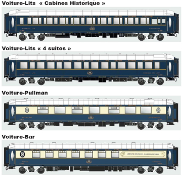 LS Models MW1007 - Spur HO 4er Set Personenwagen VSOE, Ep.VI, Set 1