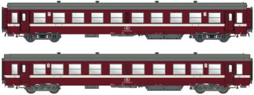 LS Models MW40041 - Spur HO 2er Set Personenwagen K4 B, 2.Kl. SNCB, Ep.V