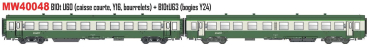 LS Models MW40048 - Spur HO 2er Set Personenwagen USI B10t, 2.Kl. SNCF, Ep.Va