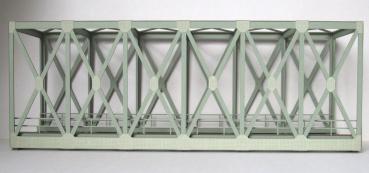 Laffont O4501 - Spur 0Fachwerk-Kastenbrücke 1-gleisig resedagrün