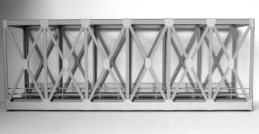 Laffont O4531 - Spur 0  Fachwerk-Kastenbrücke 1-gleisig graphitgrau