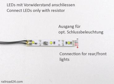 Railroad24 4303 - Spur N+Z Waggonbeleuchtung 40mm warmweiß