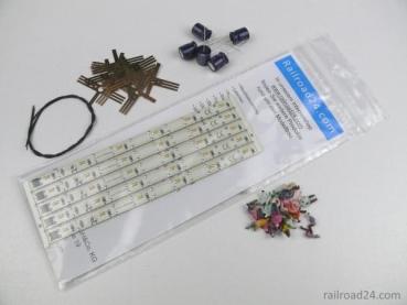 Rairoad24 4871 - Premium Set Waggon Beleuchtung 230mm warmweiß
