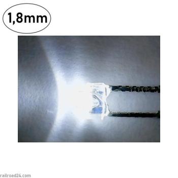 Railroad24 6754 - 20x LED 1,8mm weiß transparent