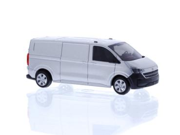 Rietze 11717 - Spur HO Volkswagen Transporter T7 Kasten LR FD light grey metallic