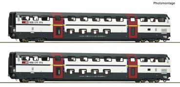 Roco 6200215 - Spur HO 2-tlg. Set: Doppelstockwagen 1. Klasse, SBB