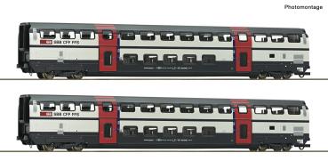 Roco 6200216 - Spur HO 2-tlg. Set 1: Doppelstockwagen 2. Klasse, SBB