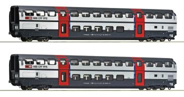 Roco 6200217 - Spur H0 2-tlg. Set 2: Doppelstockwagen 2. Klasse der SBB, Ep.V - VI