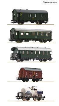 Roco 6200291 -Spur HO 5-tlg Set: Personenzug mit Güterbeförderung, DB