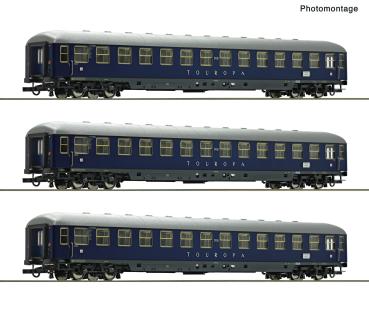 Roco 6200305 Spur HO 3-tlg. Set: Liegewagen „Touropa“, DB