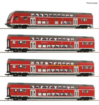 Roco 6210320 Spur HO 4-tlg. Set: Doppelstockwagen, DB AG