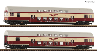 Roco 6280045 - Spur TT 2-tlg. Set 1: Doppelstockwagen „Sputnik“, DR
