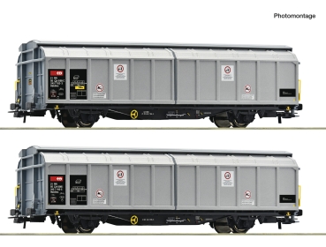 Roco 6600110 - Spur HO 2-tlg. Set: Schiebewandwagen, SBB Cargo
