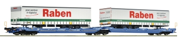 Roco 6600117 - Spur HO Doppeltaschen-Gelenkwagen T3000e, VTG
