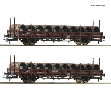 Roco 6600120 - Spur HO 2-tlg. Set: Schwenkrungenwagen, ÖBB