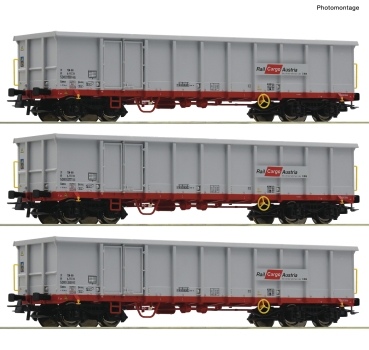 Roco 6600121 - Spur HO 3-tlg. Set: Offene Güterwagen, ÖBB