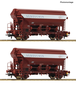Roco 6600124 - Spur HO 2-tlg. Set: Schwenkdachwagen, DB