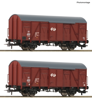 Roco 6600151 - Spur HO 2-tlg. Set: Gedeckte Güterwagen, NS
