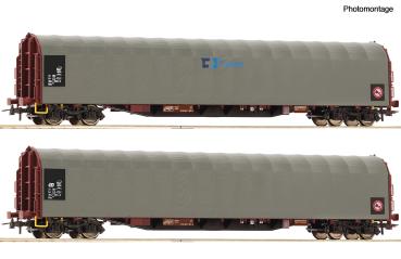 Roco 6600159 - Spur HO 2-tlg. Set: Schiebeplanenwagen, CD Cargo