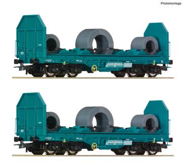 Roco 6600181 - Spur HO 2-tlg. Set: Coiltransportwagen, FS