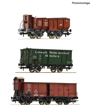 Roco 6600223 - Spur HO 3-tlg. Set: Güterzug, K.Bay.Sts.B.