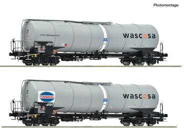 Roco 6600232 -  Spur HO 2-tlg. Set: Kesselwagen, Wascosa/Tamoil