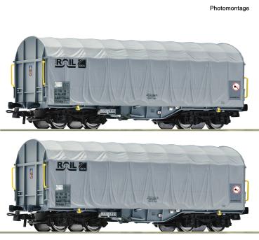 Roco 6600375 Spur HO 2-tlg. Set: Schiebeplanenwagen, ATIR-RAIL